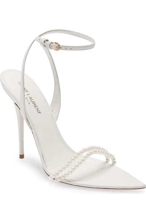 saint laurent pearl sandals.